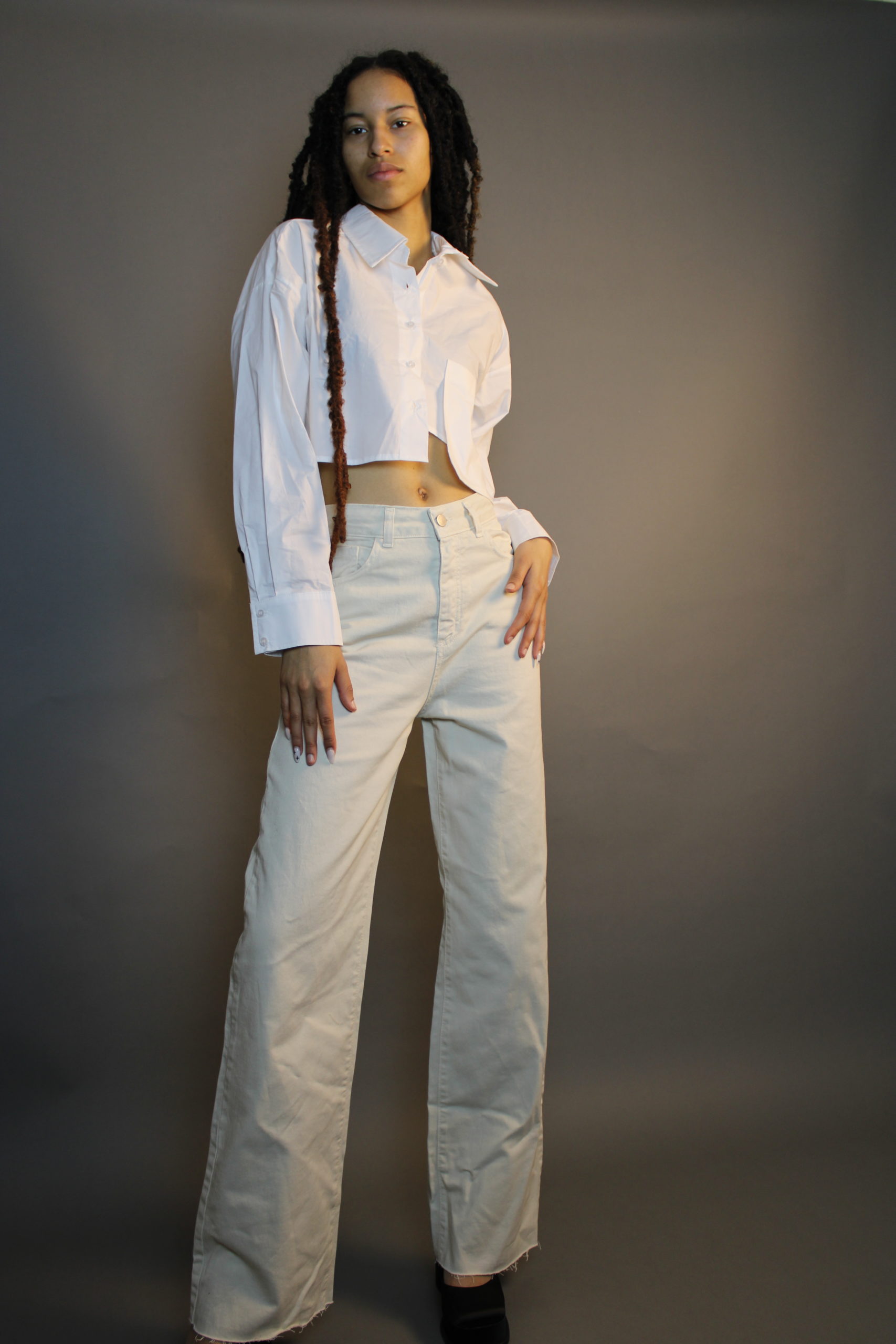 chemisier blanc cropped tendance