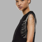 T-Shirt Court Avec Strass noir