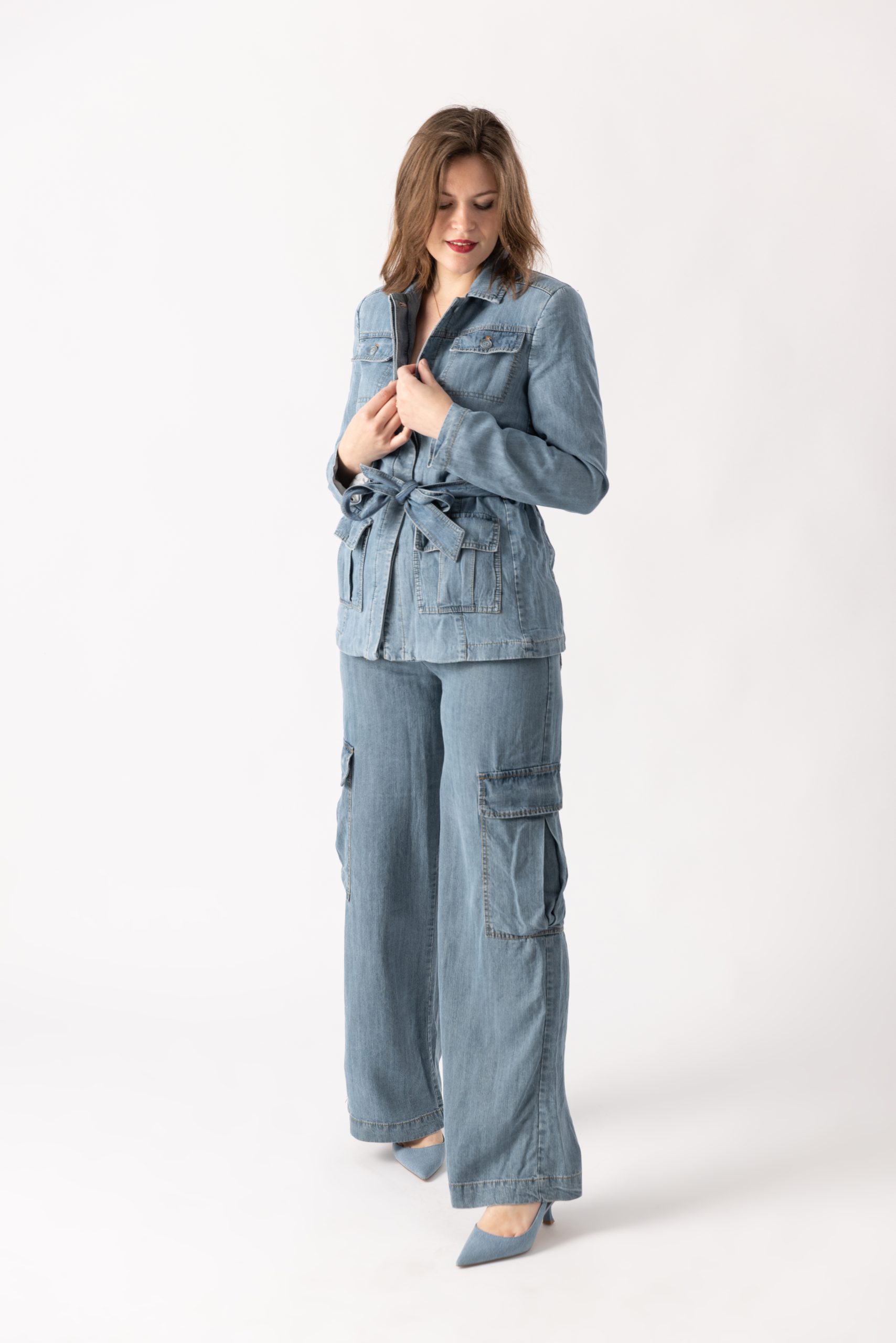 Pantalon jean cargo en denim