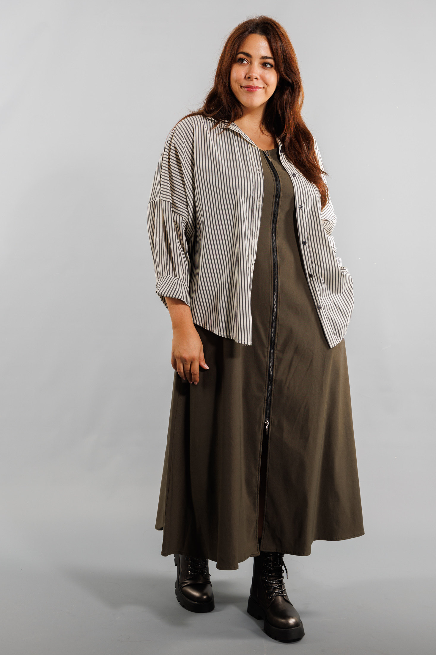 Chemise rayée tendance Grande Taille