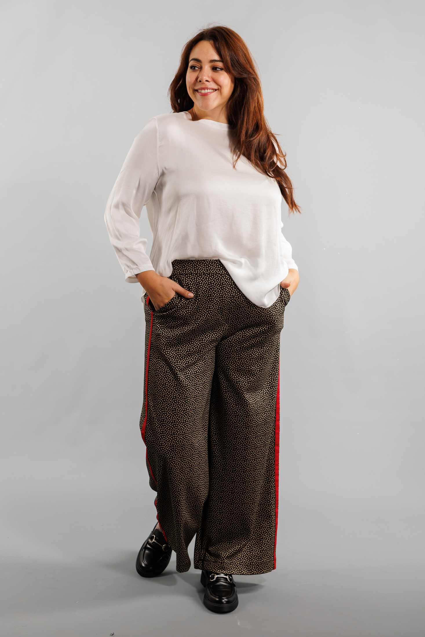 Pantalon à pois Grande Taille