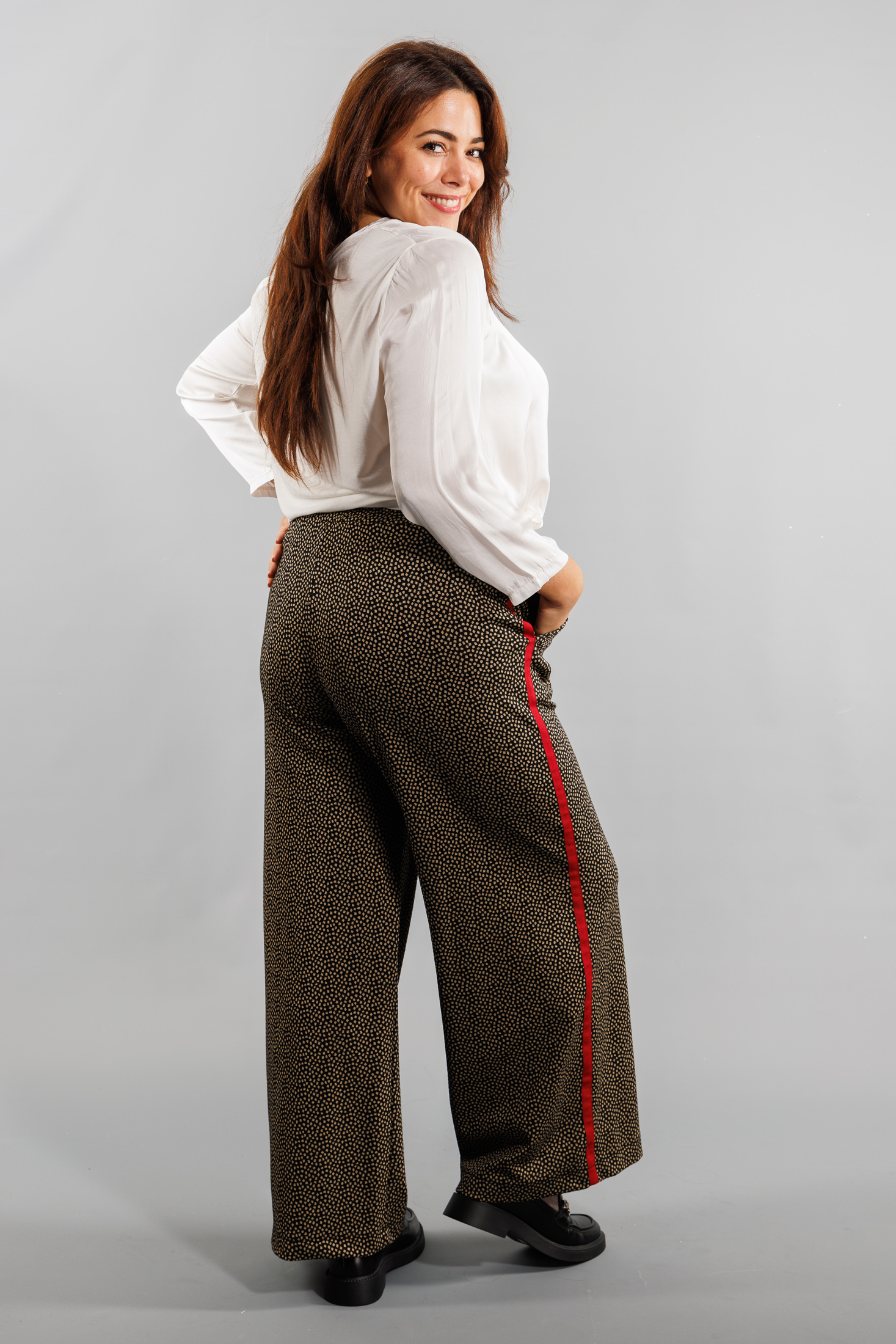 Pantalon à pois Grande Taille