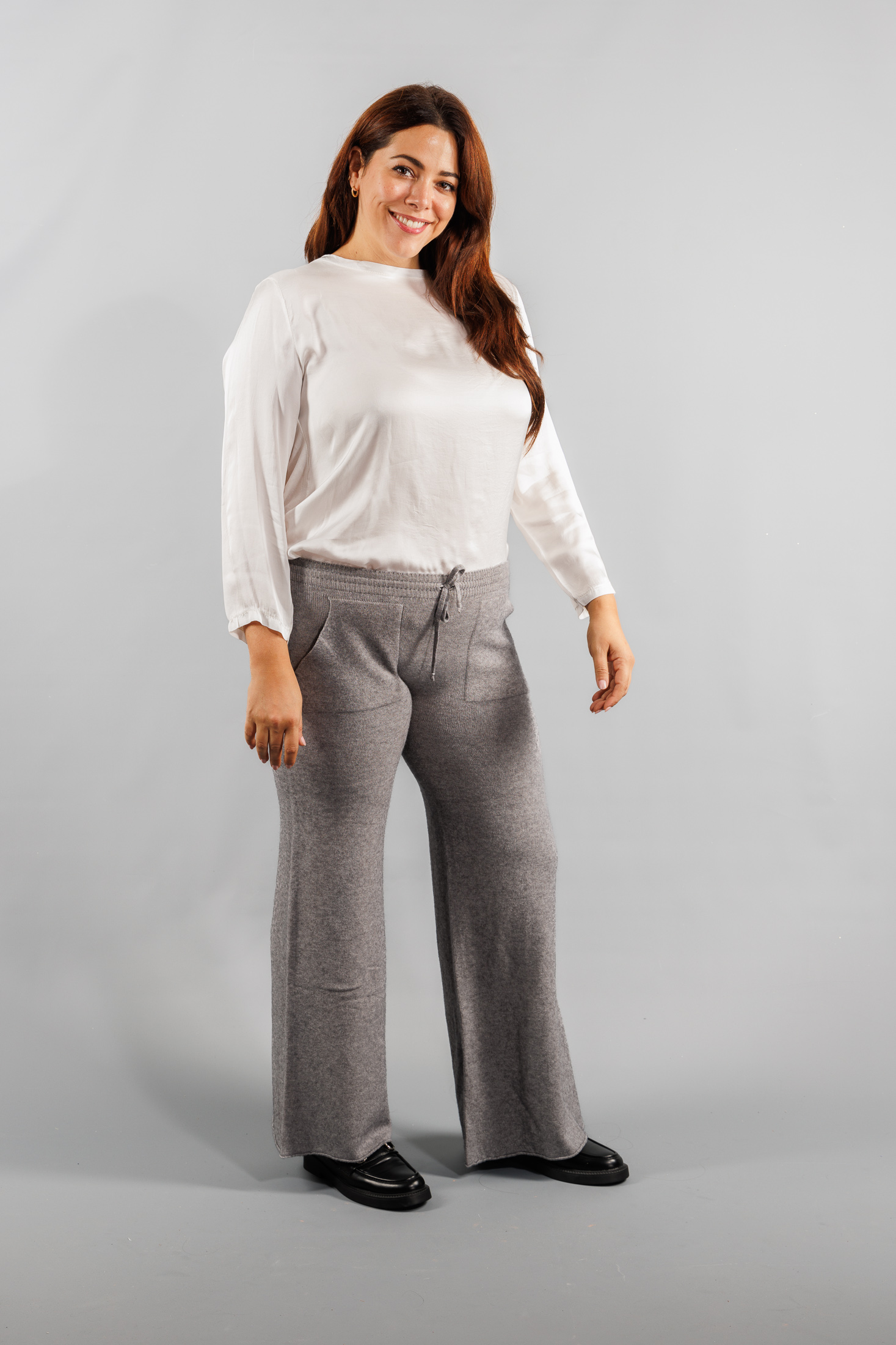 Pantalon en maille doux Grande Taille