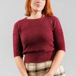 Pull Bordeaux col rond