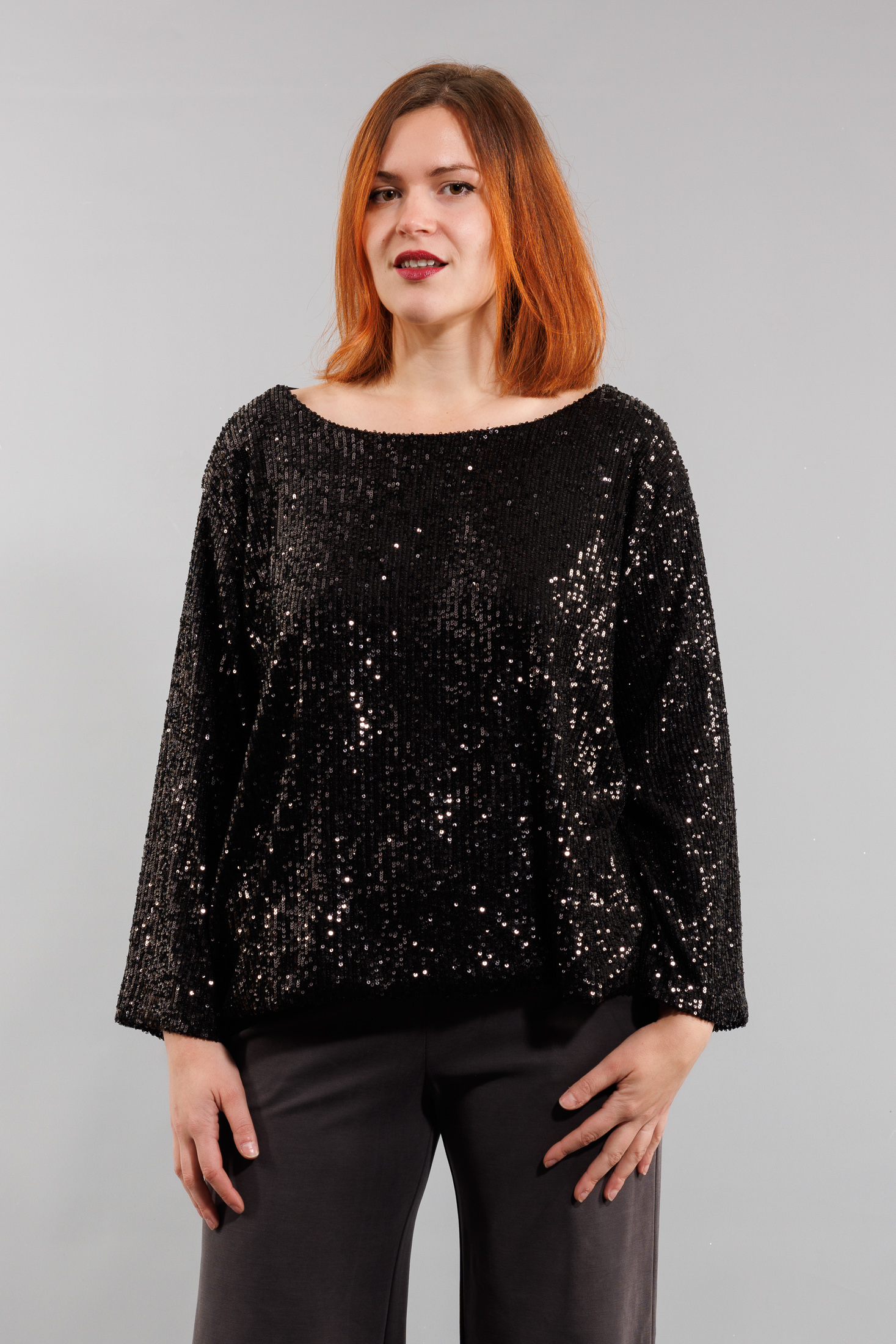 Blouse chic à paillettes