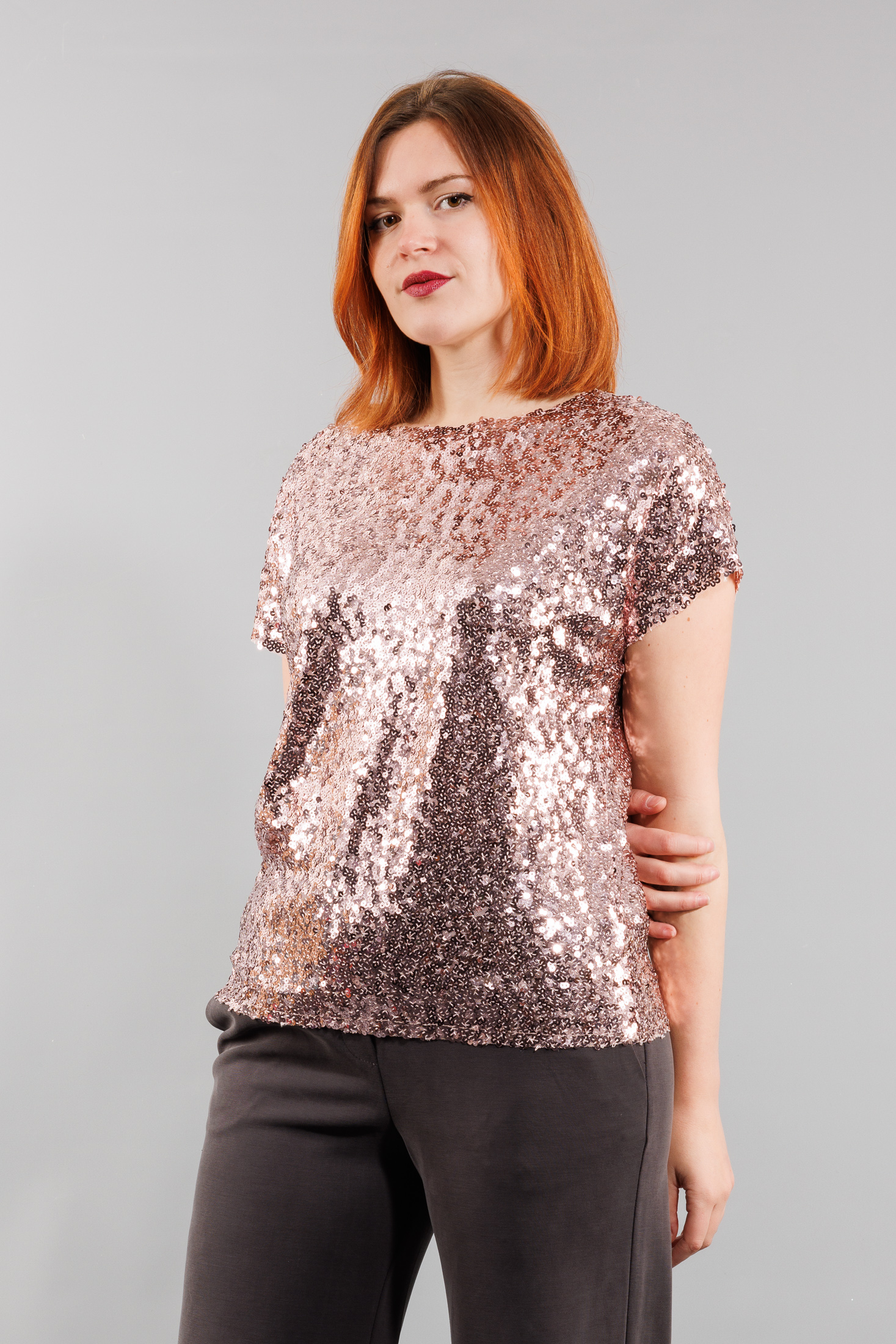 Blouse chic à paillettes