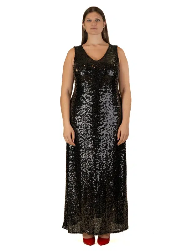 Robe longue à sequins
