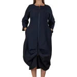 Robe zippée en bengaline stretch