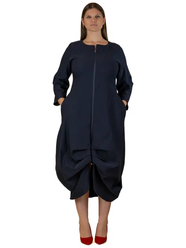 Robe zippée en bengaline stretch
