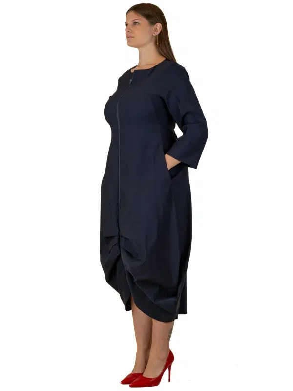 Robe zippée en bengaline stretch