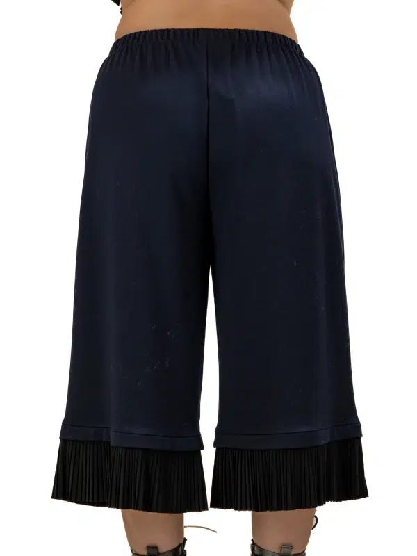 Pantalon culotte à volant plissé