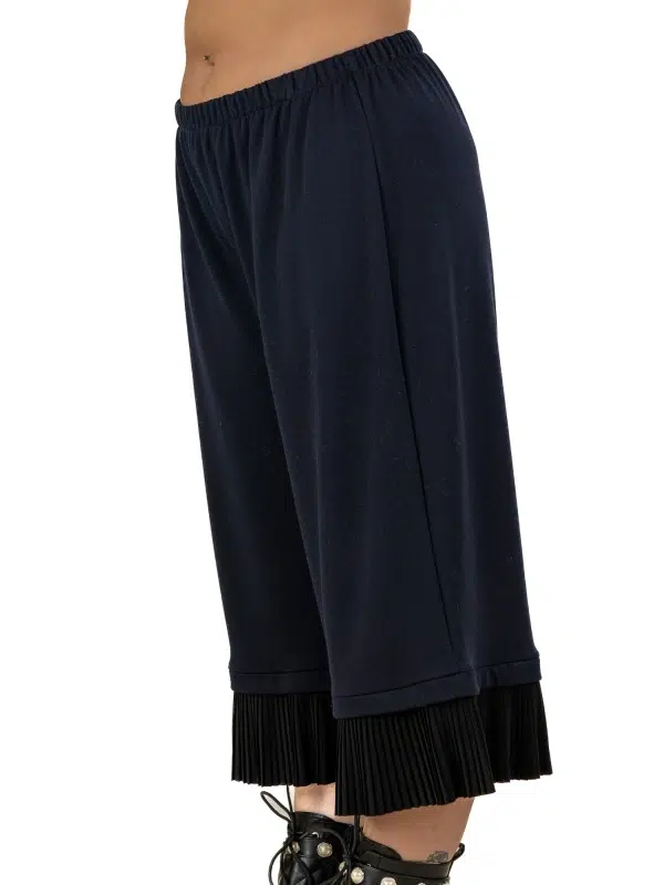 Pantalon culotte à volant plissé
