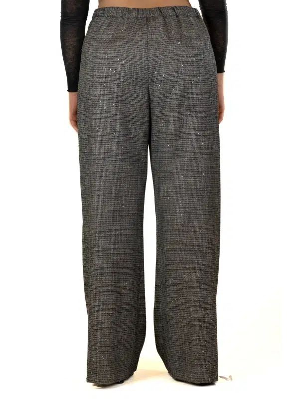 pantalone-paillettes cerises d'amour Pantalon à paillettes
